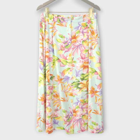 Jaclyn Smith Floral Skirt Womens 14 / 16 ALTERED Summer Midi Tea Length … - Picture 1 of 13
